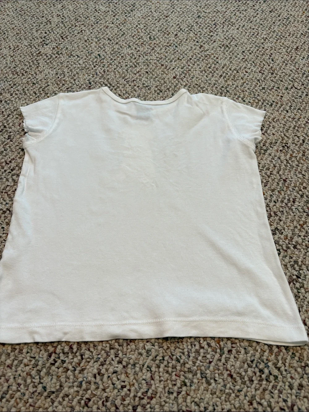 GAP Childs White Crewneck “Dog” Tee with Navy Label. Med